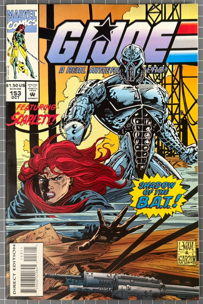 🔑 G.I. JOE: A REAL AMERICAN HERO #153 MARVEL COMICS] *SNAKE EYES* 1994 VF