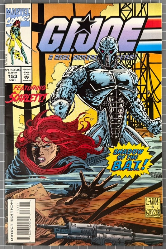 🔑 G.I. JOE: A REAL AMERICAN HERO #153 MARVEL COMICS] *SNAKE EYES* 1994 VF