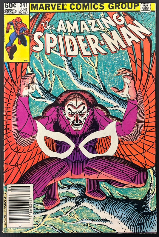 🔑 AMAZING SPIDER-MAN #241 [MARVEL COMICS] NEWSSTAND *VULTURE ORIGIN* 1983 FN-