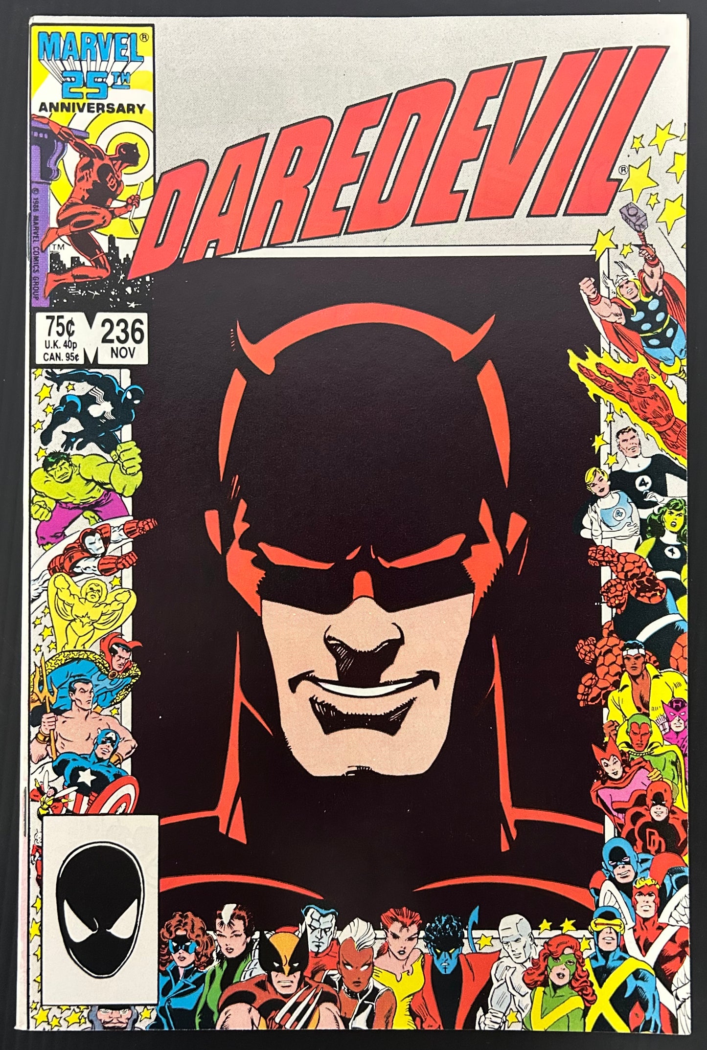 🔑 DAREDEVIL #236 [MARVEL COMICS] DIRECT *25TH ANNIVERSARY* 1986 VF/NM