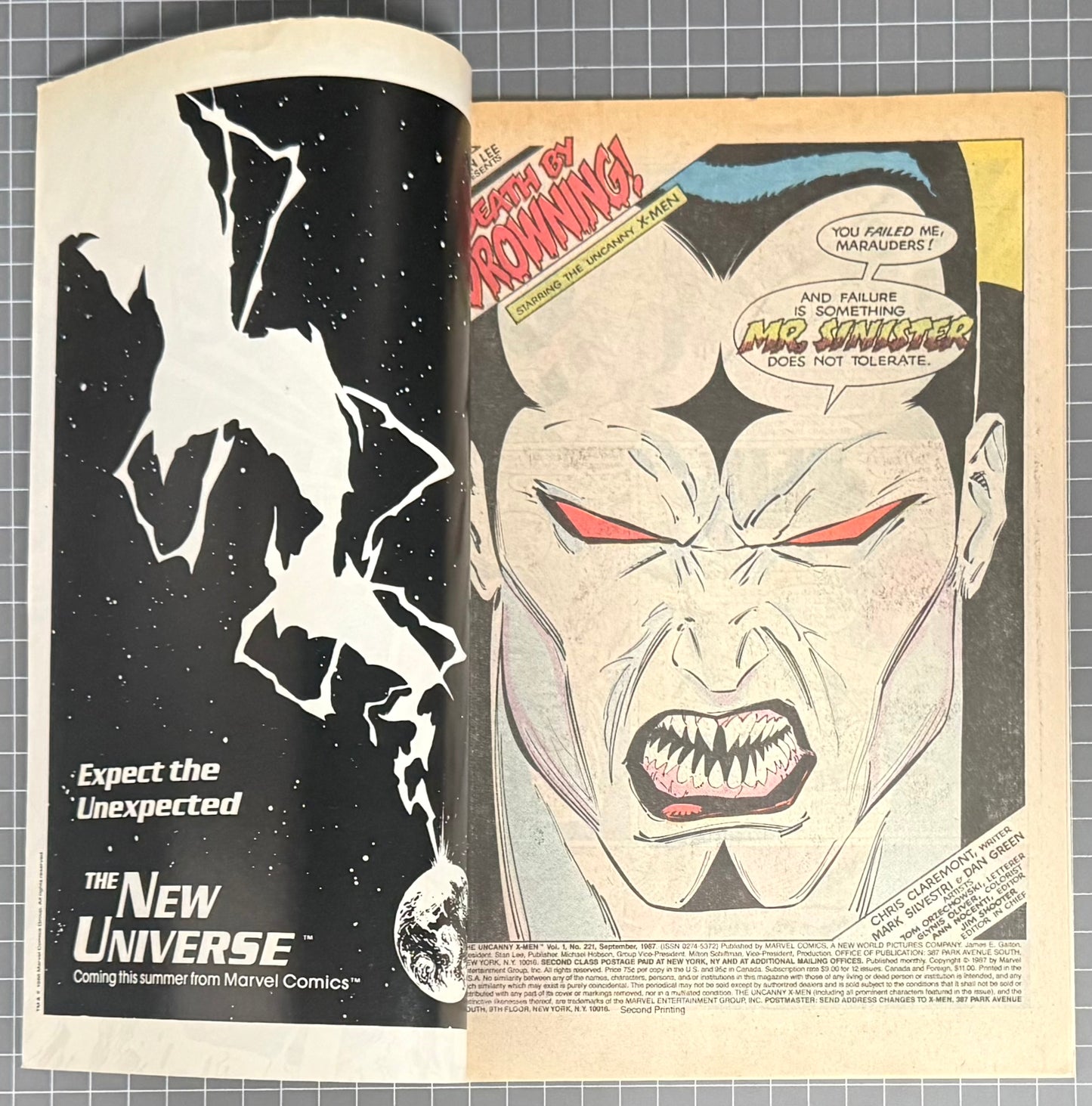 🔑 UNCANNY X-MEN CLASSIC #221 [MARVEL SO MUCH FUN] *1ST MR SINISTER* 1987 VF