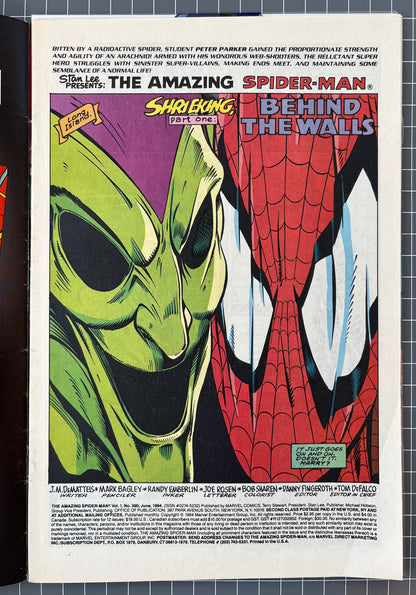 THE AMAZING SPIDER-MAN #390 [MARVEL COMICS] DIRECT - DELUXE 1994 VF-