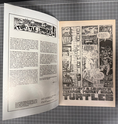 🔑 TEENAGE MUTANT NINJA TURTLES #3 (TMNT) [MIRAGE] 2ND PRINT COMIC 1988 FN/VF