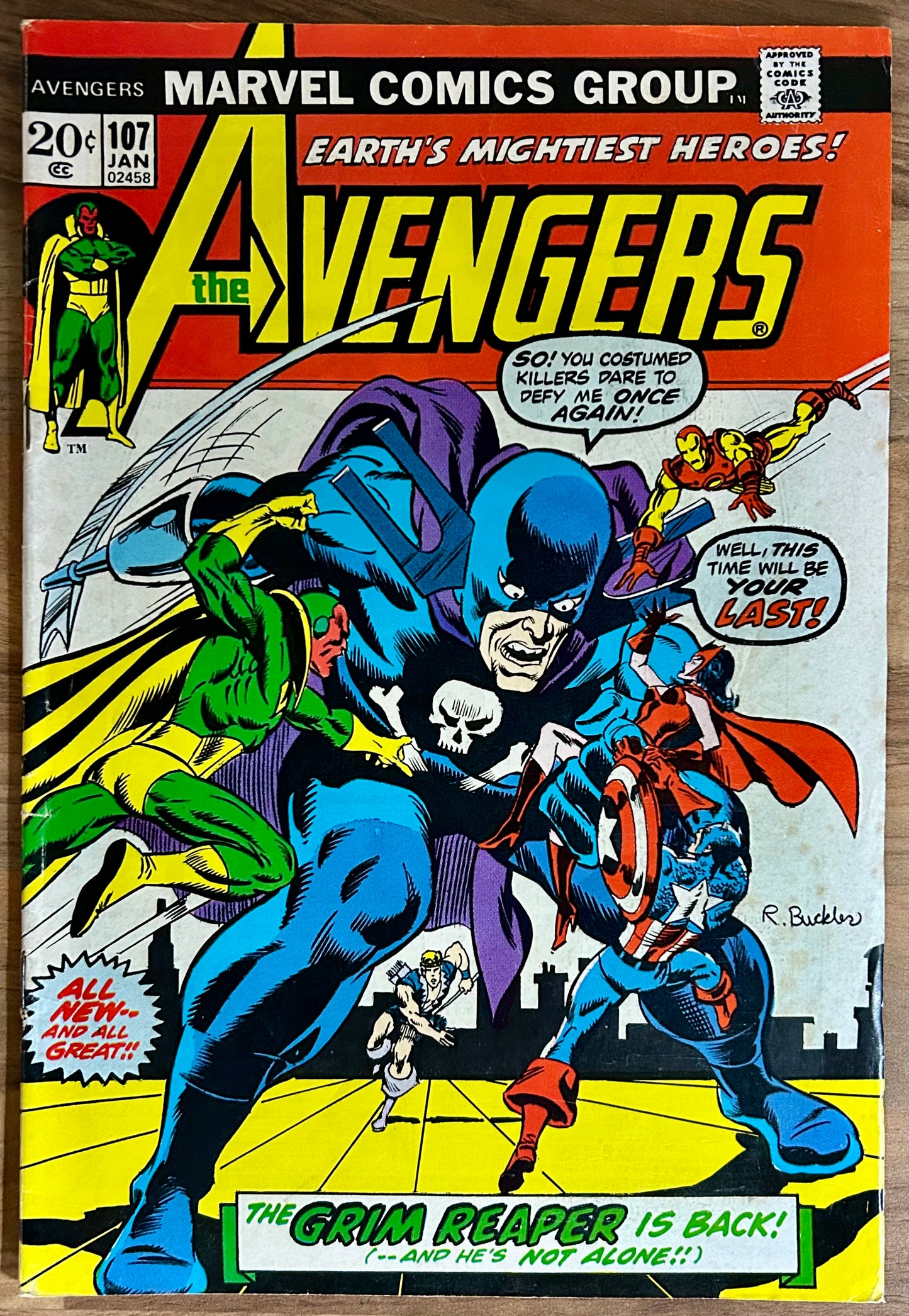 THE AVENGERS #107 [MARVEL COMICS] 1973 FN
