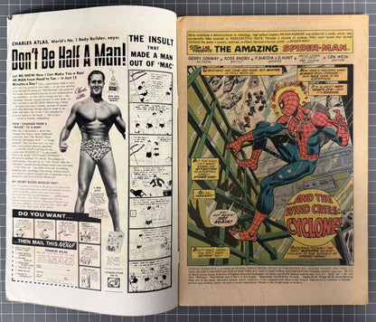 🔑 AMAZING SPIDER-MAN #143 [MARVEL COMICS] *1ST APP. CYCLONE* 1975 VG+