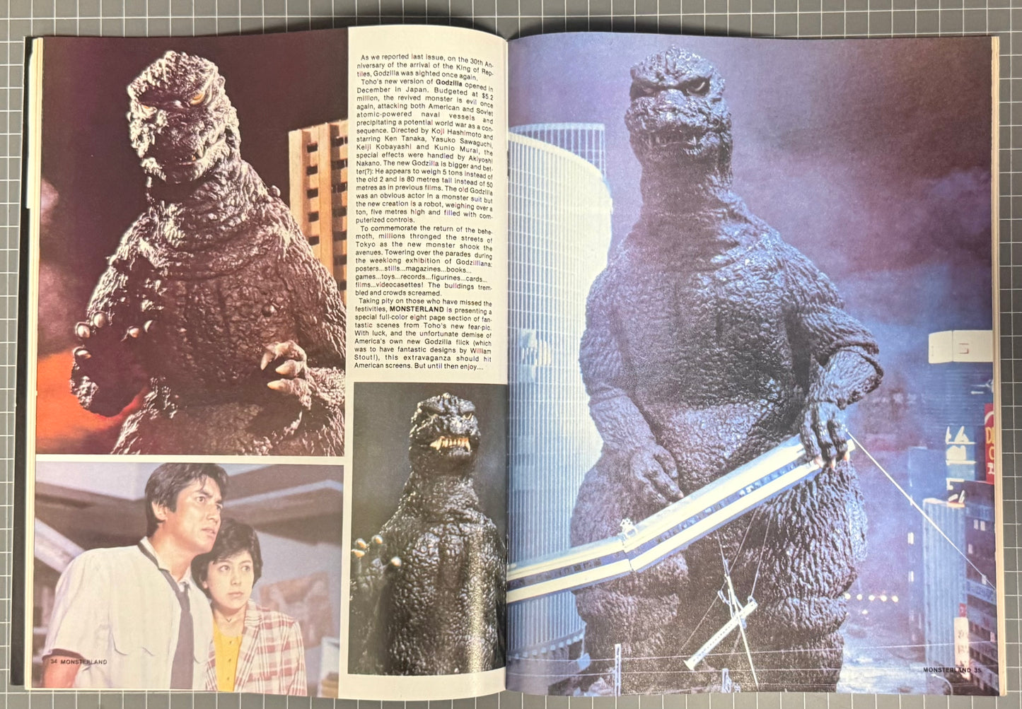 MONSTERLAND #3 [NEW MEDIA] *GODZILLA* HORROR MAGAZINE 1982 NM-