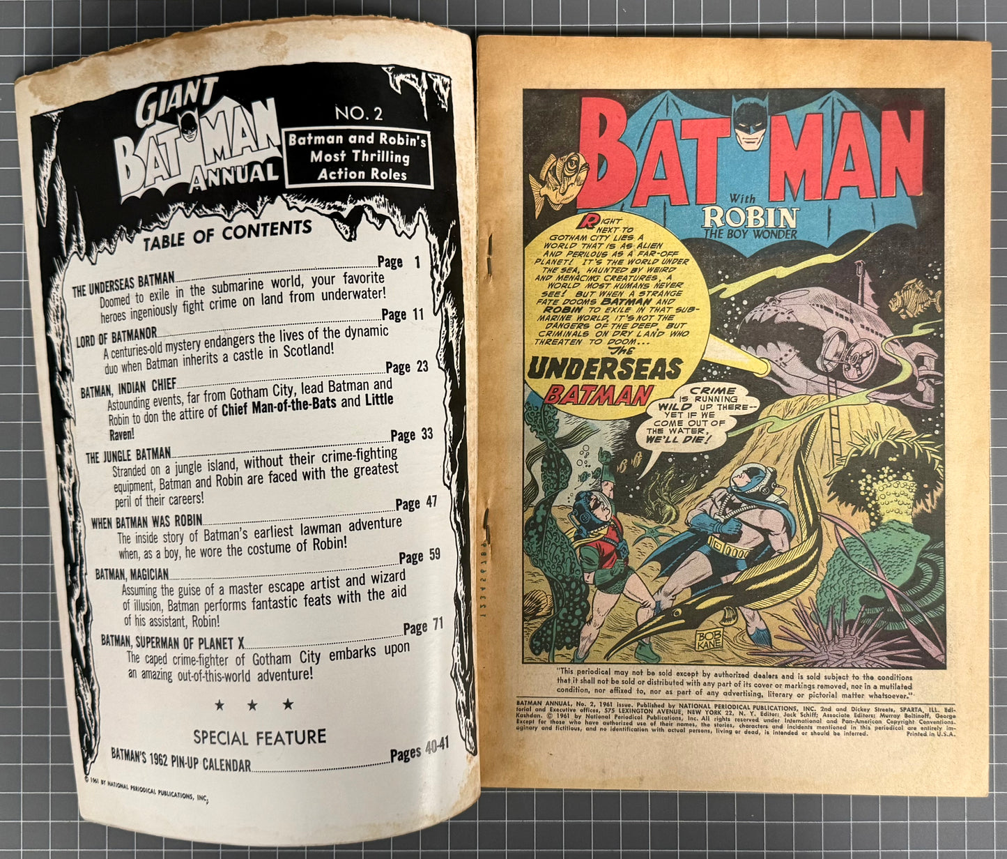 🔑 BATMAN ANNUAL #2 [DC COMICS] 1961 VG