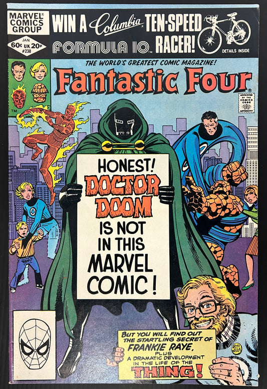 🔑 FANTASTIC FOUR #238 [MARVEL COMICS] *FRANKIE RAYE ORIGIN* DIRECT 1982 VF