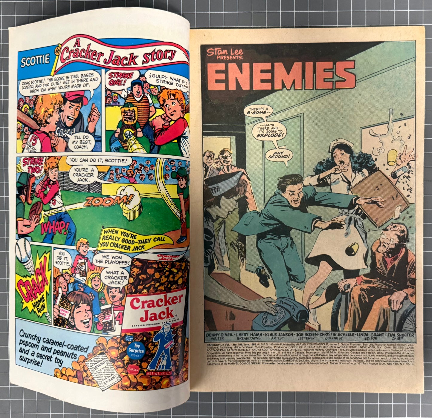 🔑 DAREDEVIL #196 [MARVEL COMICS] NEWSSTAND *DAREDEVIL X WOLVERINE* 1983 VF
