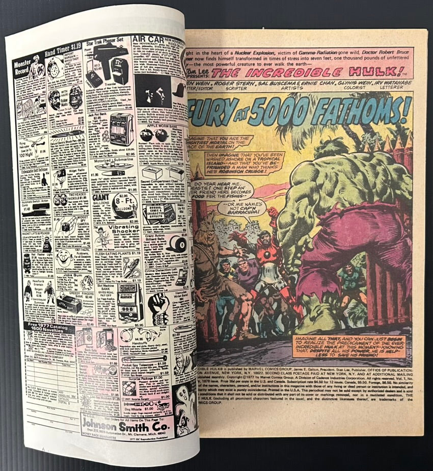 THE INCREDIBLE HULK #220 [MARVEL COMICS] NEWSSTAND 1978 FN/VF