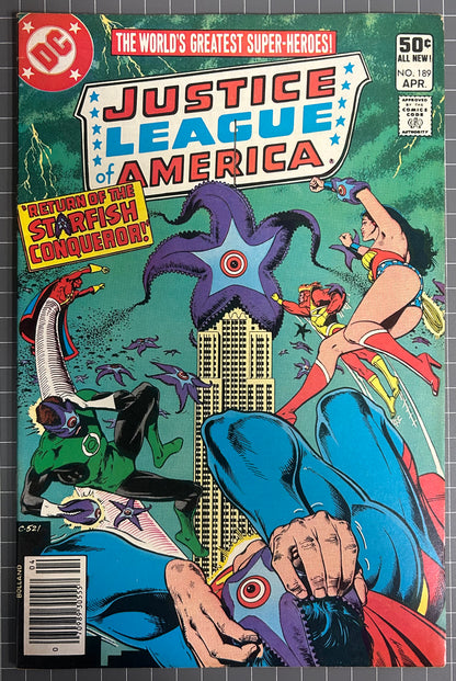 JUSTICE LEAGUE OF AMERICA #189 [DC COMICS] NEWSSTAND 1981 VF