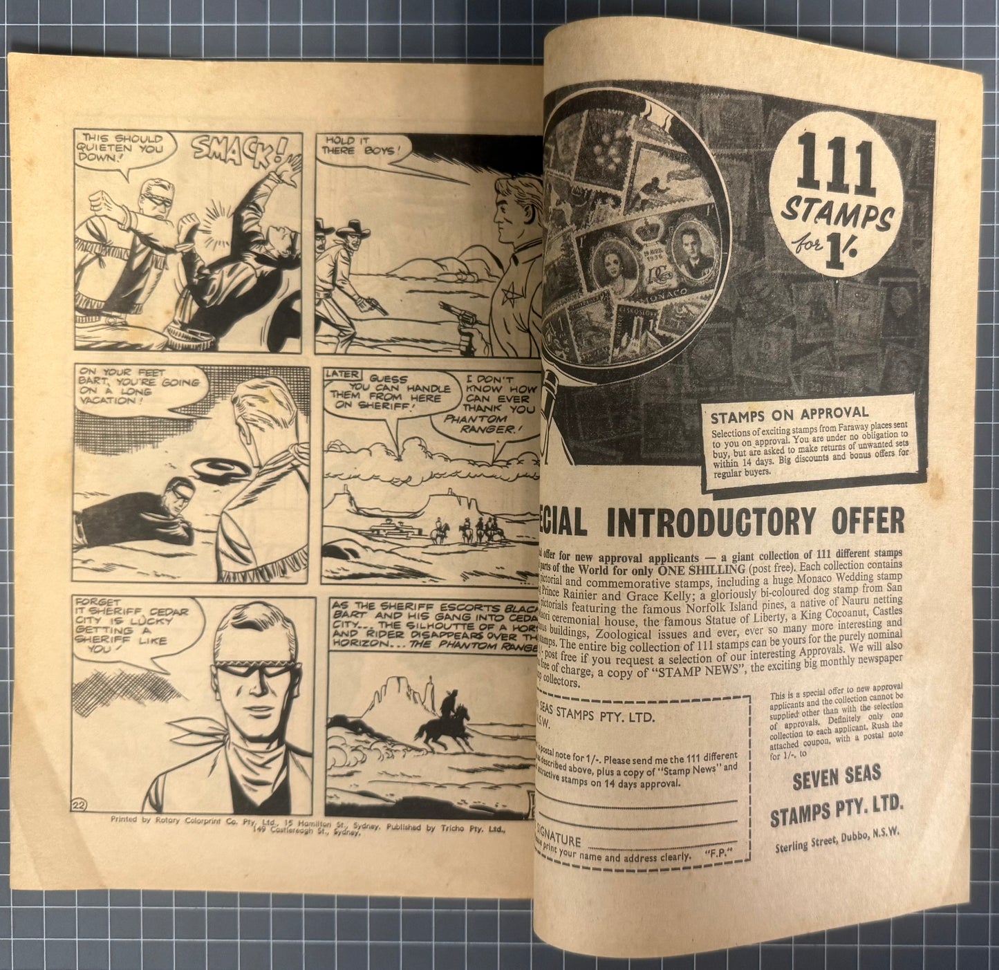 PHANTOM RANGER #144 [TRICHO PUBLICATIONS] AUSTRALIAN PRE-DECIMAL COMIC 1961