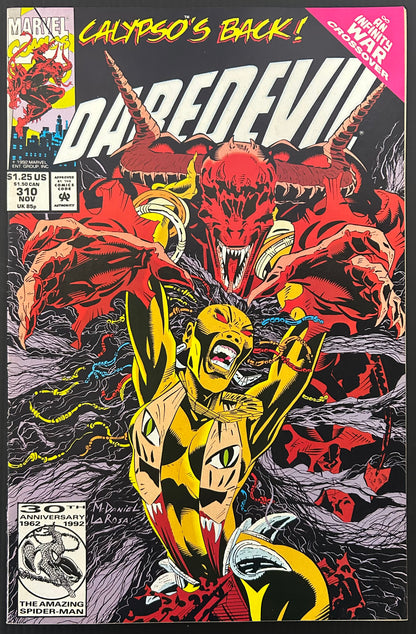 🔑 DAREDEVIL #310 [MARVEL COMICS] DIRECT *CALYPSO 1ST COVER APPR* 1982 VF