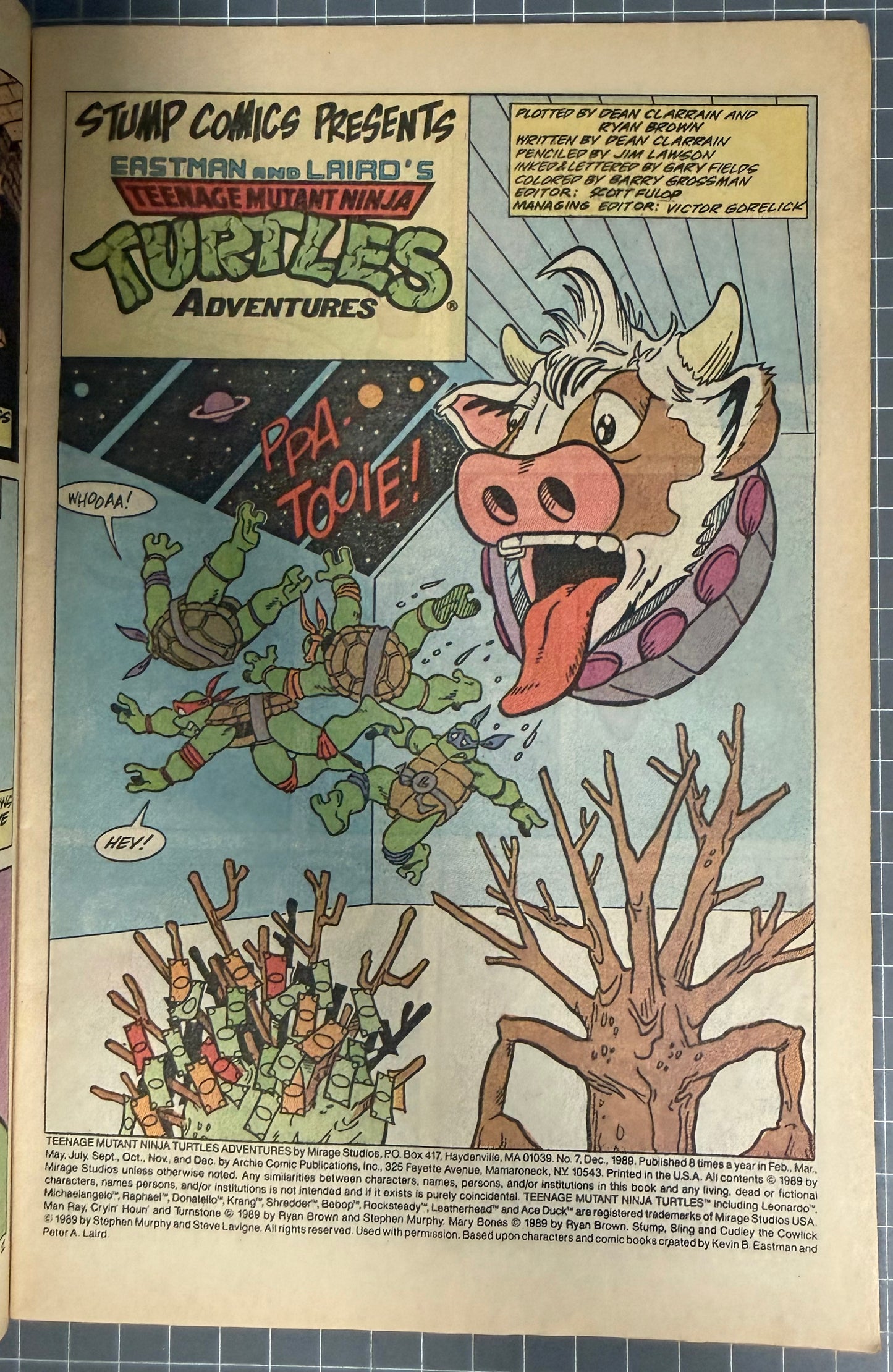 TEENAGE MUTANT NINJA TURTLES ADVENTURES #7 [ARCHIE] COMIC 1989 VG/FN