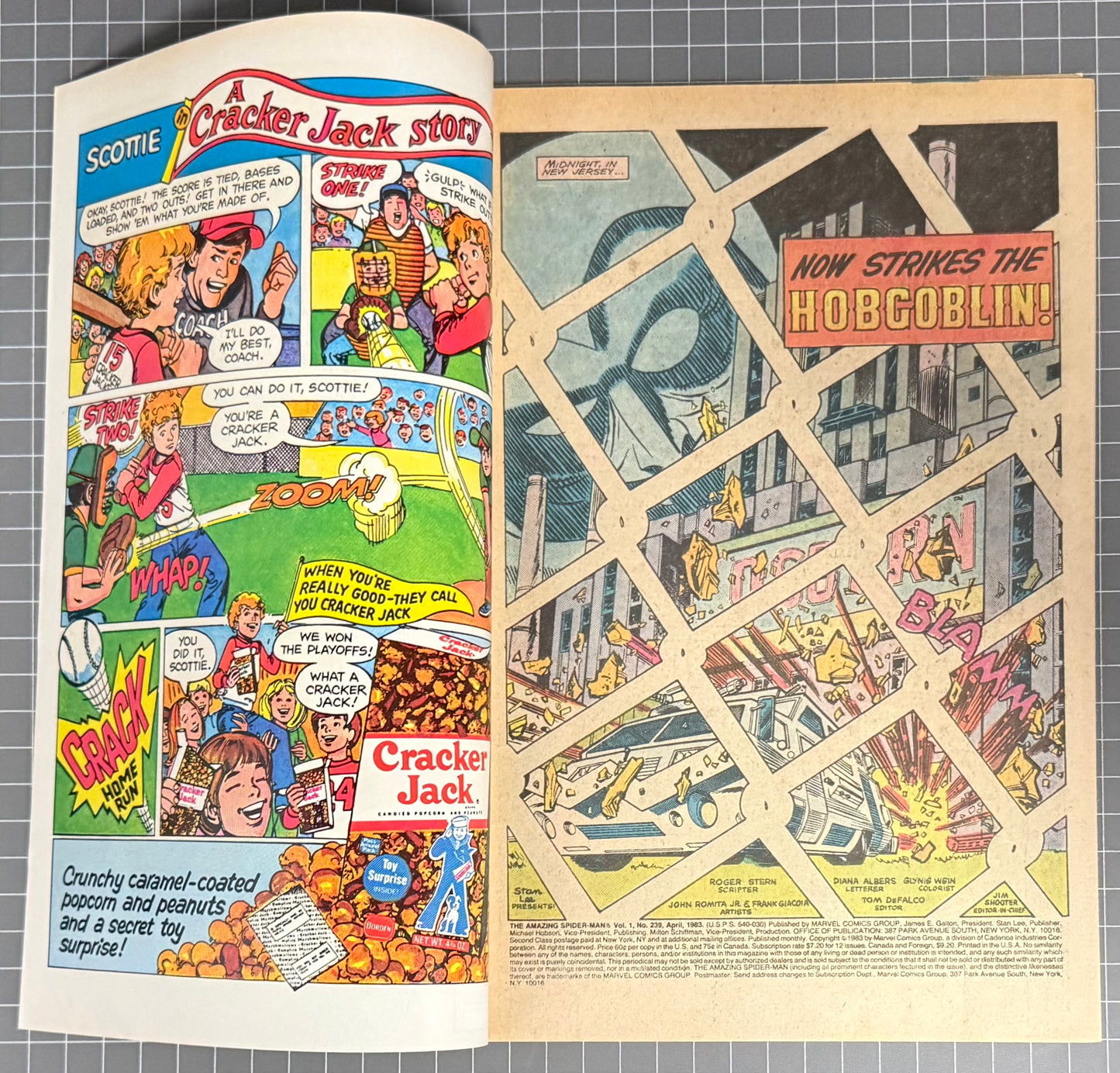 🔑 THE AMAZING SPIDER-MAN #239 [MARVEL COMICS] *2ND APP. HOBGOBLIN* 1983 FN/VF