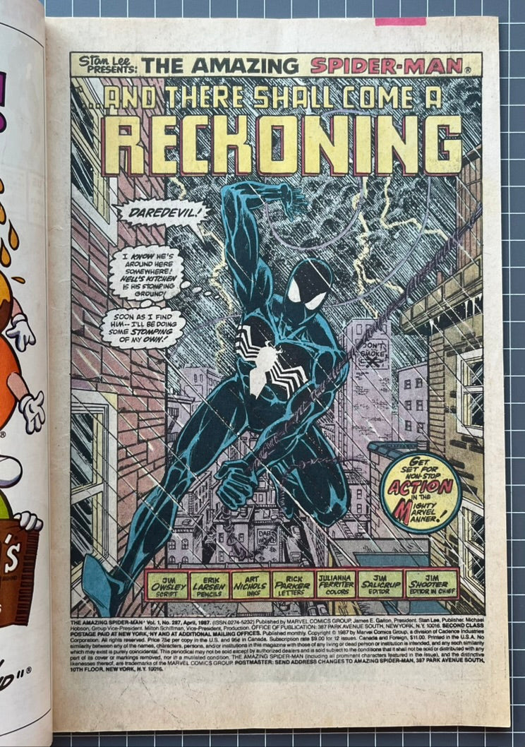 THE AMAZING SPIDER-MAN #287 [MARVEL COMICS] NEWSSTAND 1987 VG-