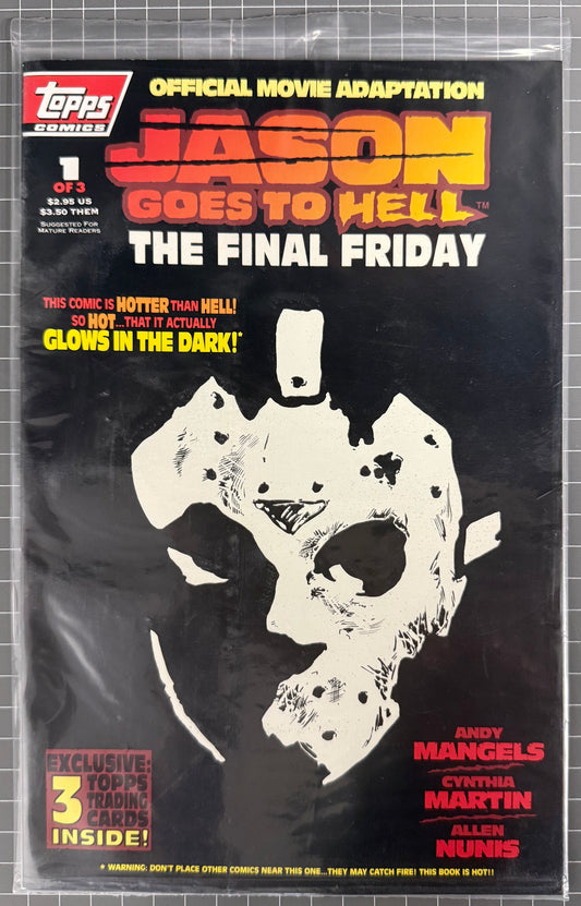 🔑 JASON GOES TO HELL: THE FINAL FRIDAY #1 + CARDS POLYBAGGED [TOPPS COMICS] 1993