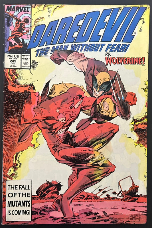 DAREDEVIL #249 [MARVEL COMICS] DIRECT 1987 FN