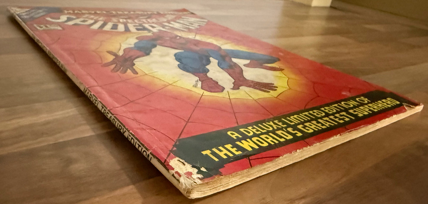 🔑 MARVEL TREASURY EDITION #1: SPECTACULAR SPIDER-MAN COMIC 1974 GD/VG