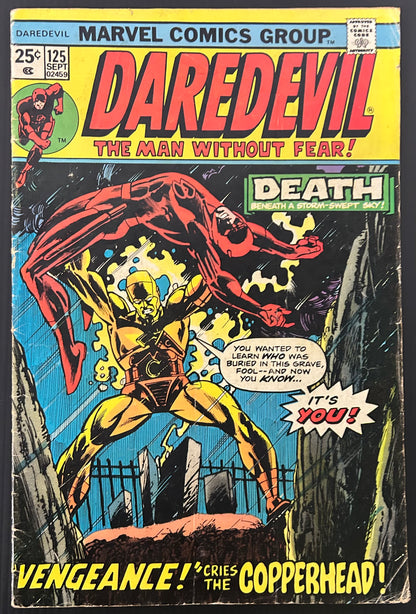 DAREDEVIL #125 [MARVEL COMICS] DIRECT 1975 GD+