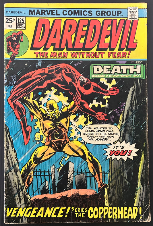 DAREDEVIL #125 [MARVEL COMICS] DIRECT 1975 GD+