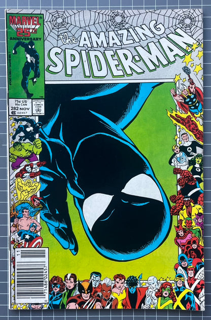 🔑 THE AMAZING SPIDER-MAN #282 [MARVEL COMICS] *25TH ANNIVERSARY FRAME* 1986 FN+