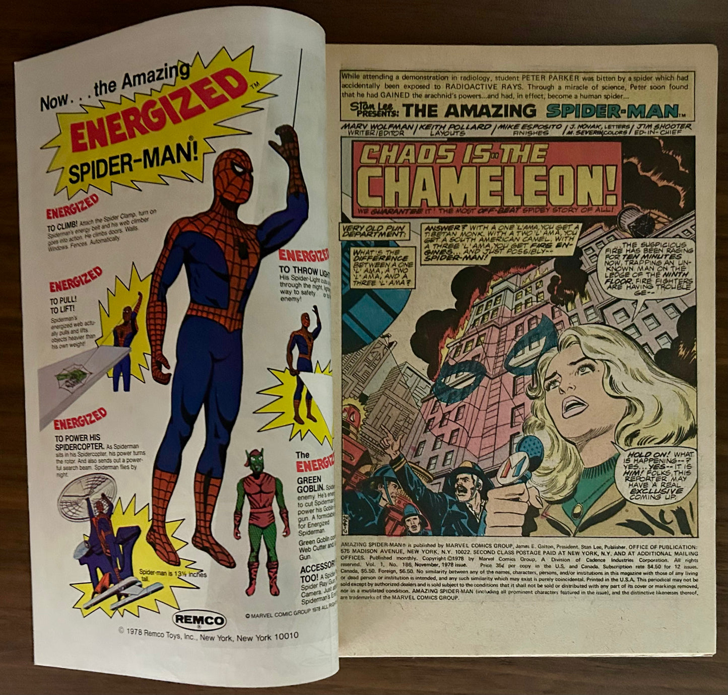 THE AMAZING SPIDER-MAN #186 [MARVEL COMICS] NEWSSTAND 1978 FN