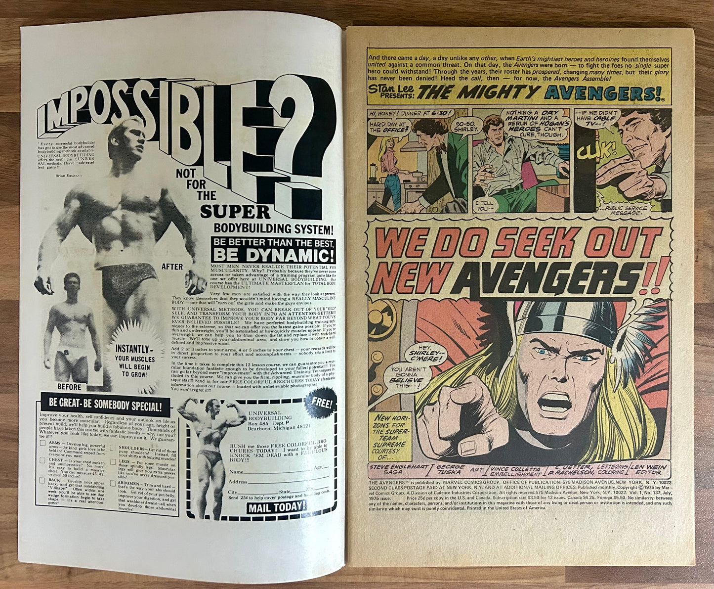 THE AVENGERS #137 [MARVEL COMICS] 1975 FN/VF