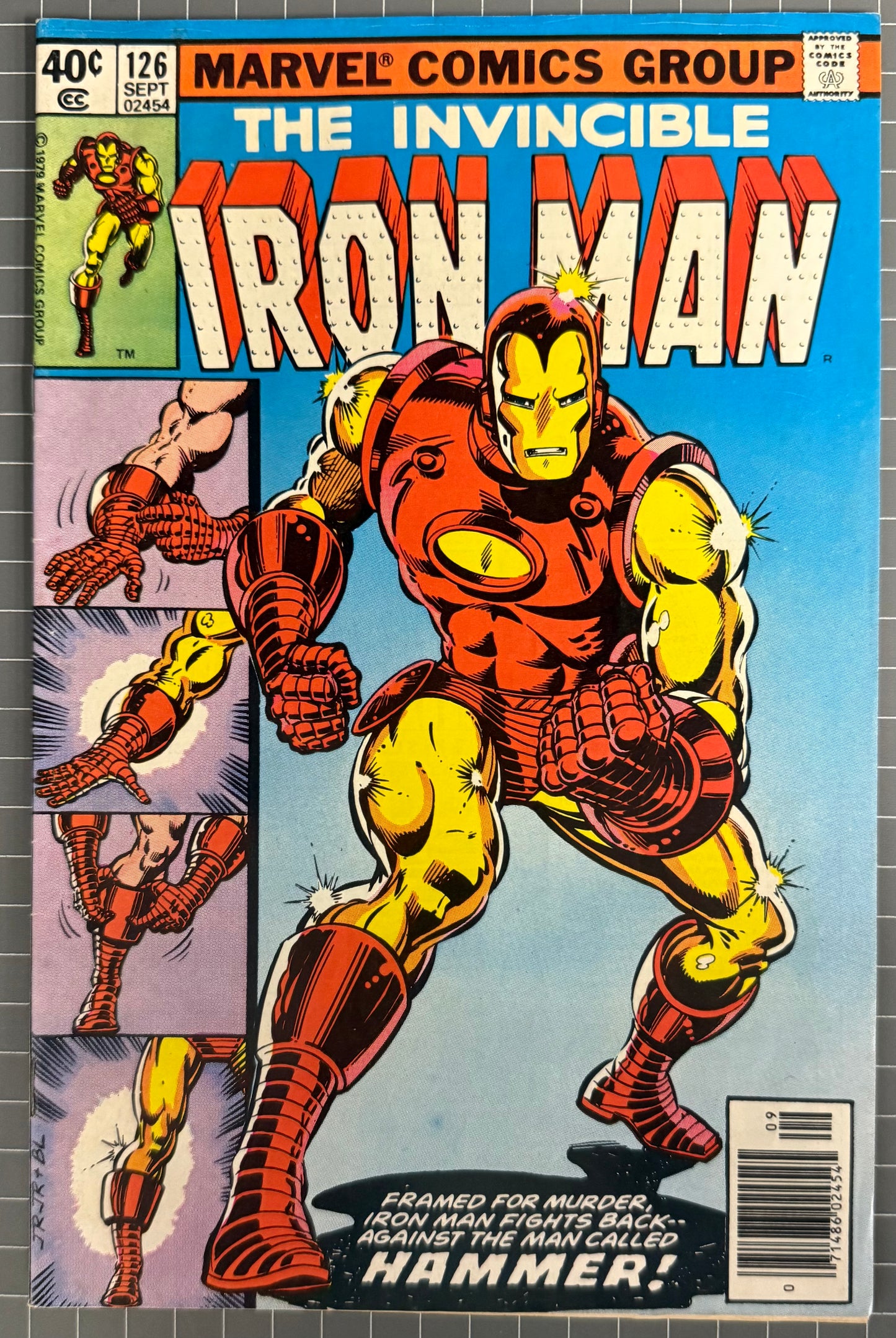 🔑 IRON MAN #126 [MARVEL COMICS] NEWSSTAND *DEMON IN A BOTTLE PART 7* 1979 FN/VF