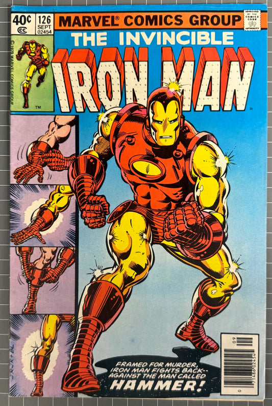 🔑 IRON MAN #126 [MARVEL COMICS] NEWSSTAND *DEMON IN A BOTTLE PART 7* 1979 FN/VF