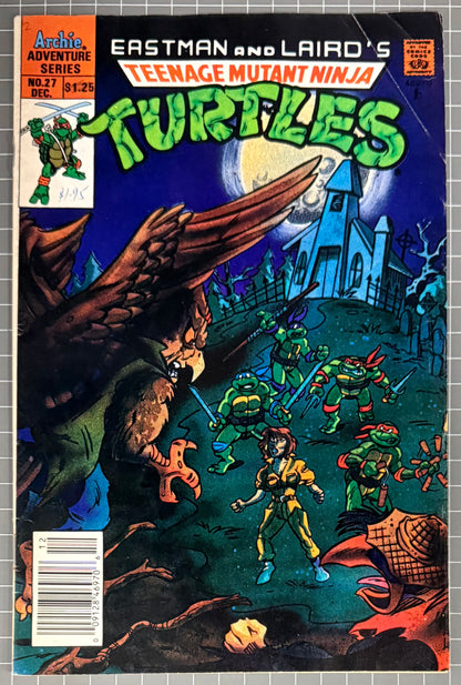 TEENAGE MUTANT NINJA TURTLES ADVENTURES #27 [ARCHIE] NEWSSTAND COMIC 1991 VG/FN