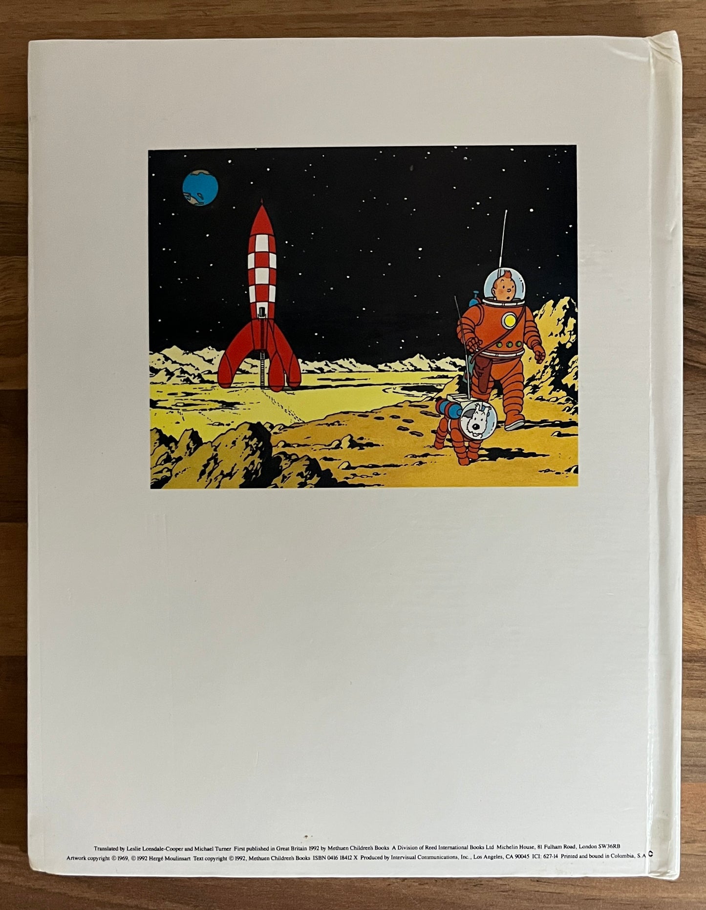 HERGE THE ADVENTURES OF TINTIN EXPLORERS ON THE MOON POP-UP BOOK 1992 1st HC *RARE*