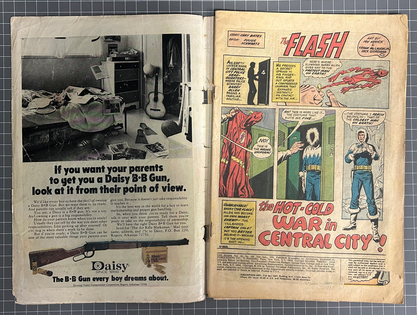 THE FLASH #226 [DC COMICS] DIRECT 1974 GD