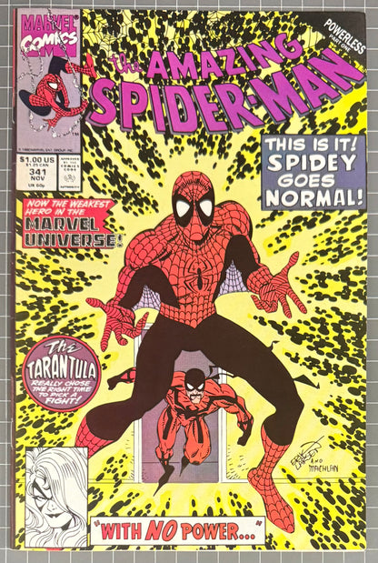 THE AMAZING SPIDER-MAN #341 [MARVEL COMICS] DIRECT 1990 VF