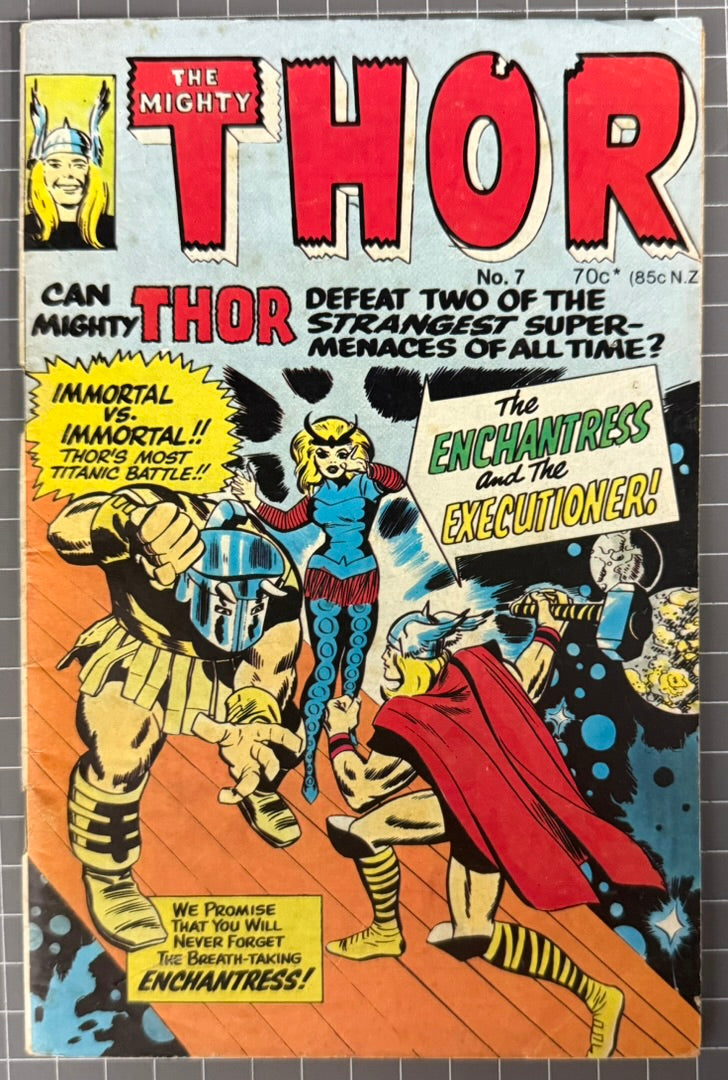 🔑 MIGHTY THOR #7 [YAFFA] AUSTRALIAN *1ST ENCHANTRESS, EXECUTIONER* 1981