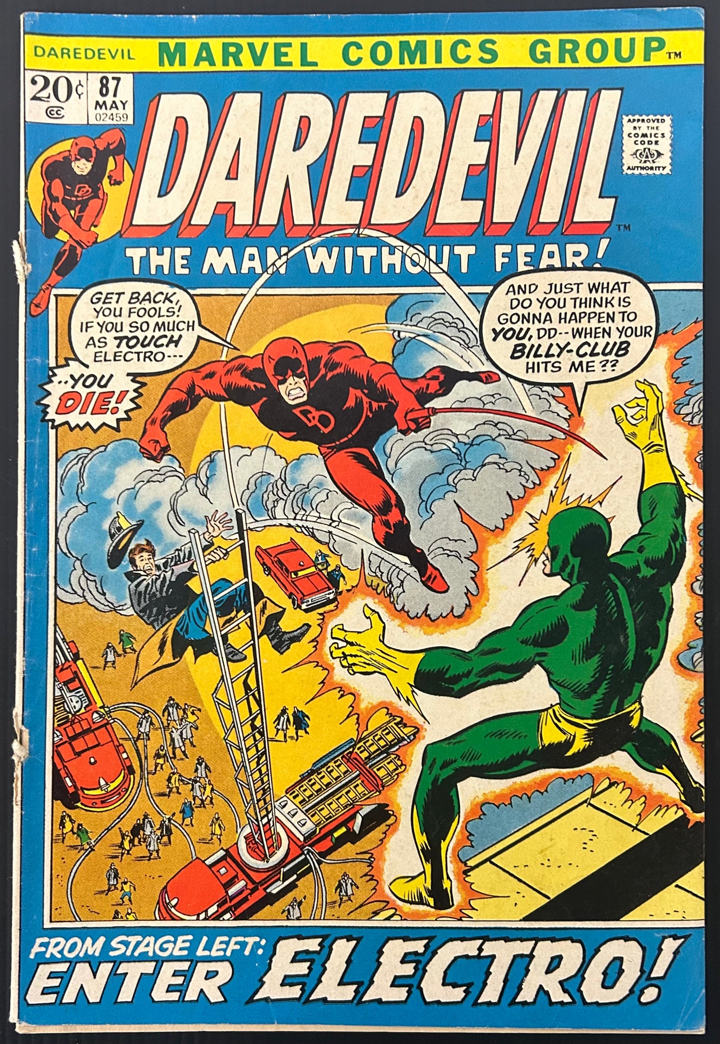 DAREDEVIL #87 [MARVEL COMICS] DIRECT 1972 GD+