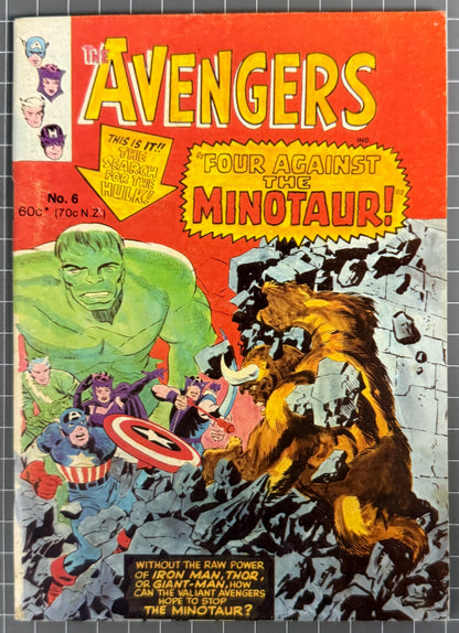 🔑 THE AVENGERS #6 [YAFFA PUBLISHING] AUSTRALIAN MARVEL DIGEST COMIC 1981
