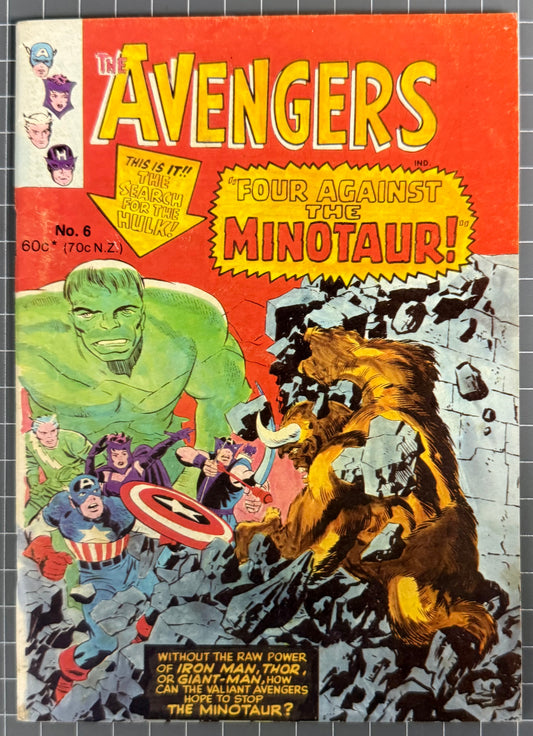 🔑 THE AVENGERS #6 [YAFFA PUBLISHING] AUSTRALIAN MARVEL DIGEST COMIC 1981