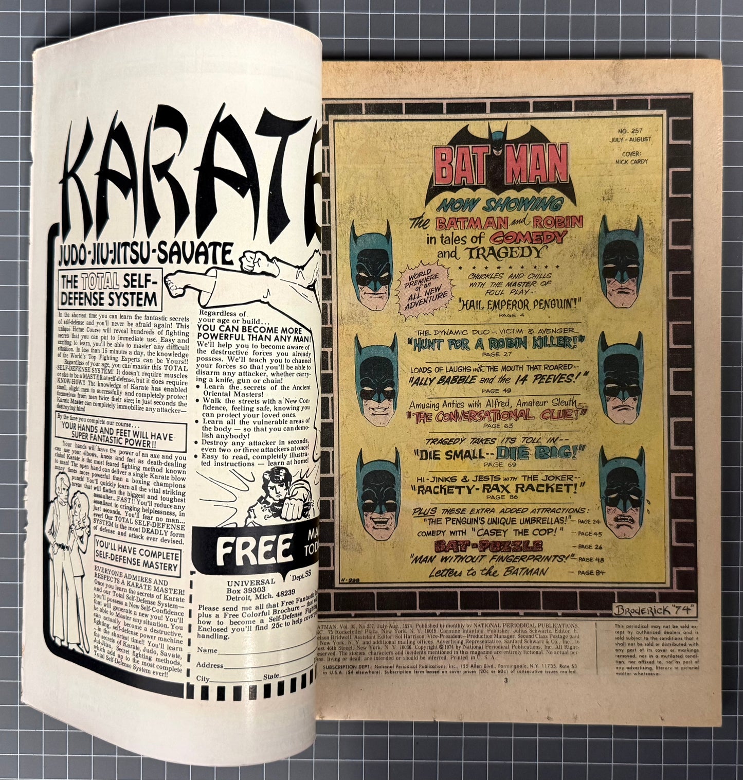 BATMAN #257 [DC COMICS] *100 PAGES* 1974 VG/FN