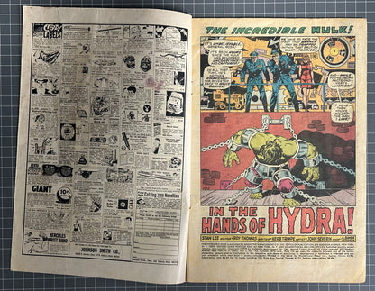 THE INCREDIBLE HULK #132 [MARVEL COMICS] DIRECT 1970
