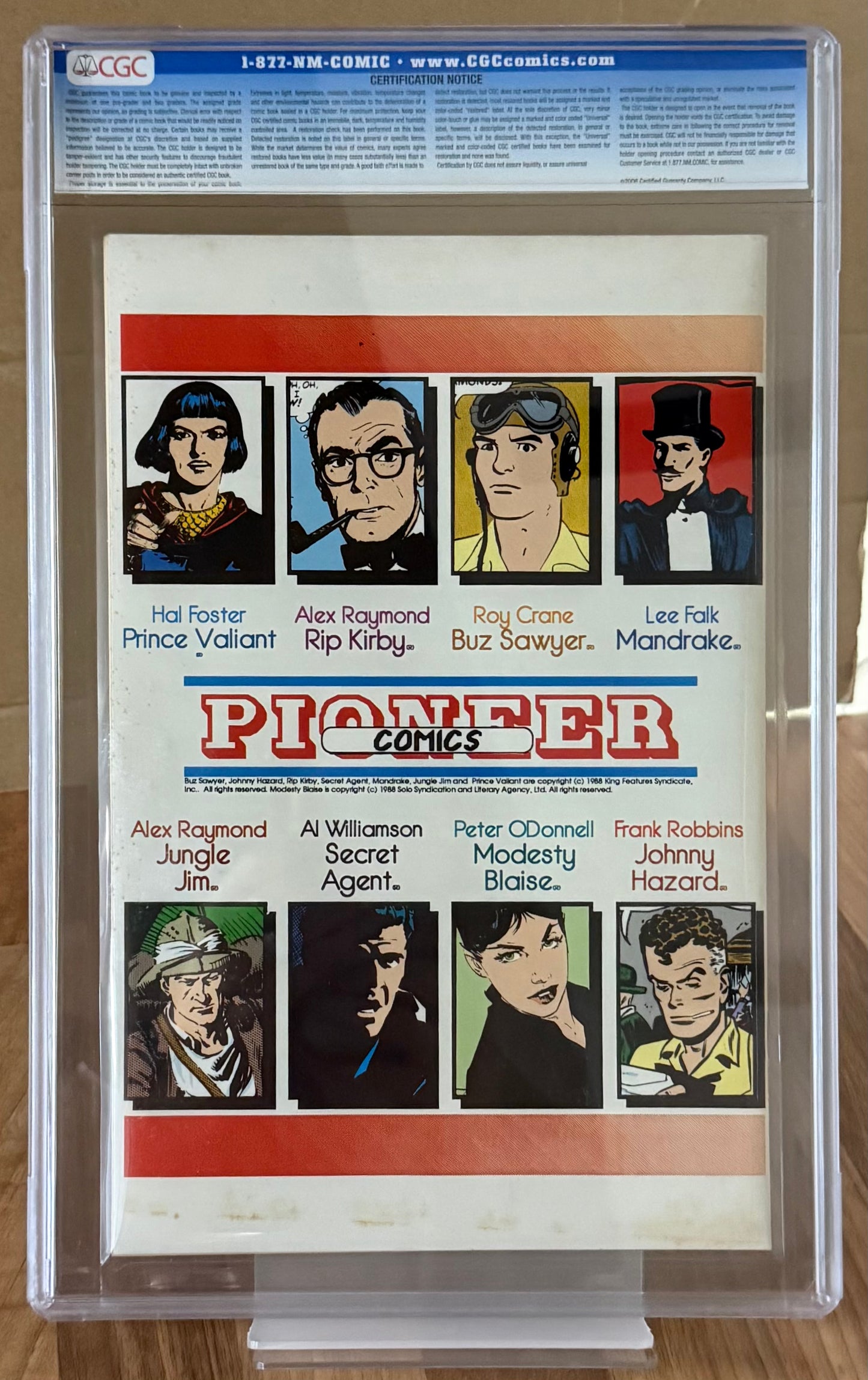 OFFICIAL SECRET AGENT #2 [PIONEER] CGC 9.0 *FROM THE ESTATE OF LEE FALK* 1988