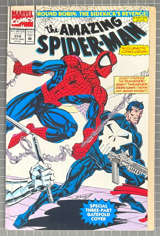 THE AMAZING SPIDER-MAN #358 [MARVEL COMICS] DIRECT 1992 FN+
