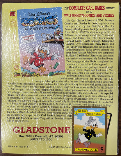 The Carl Barks Library of Walt Disney's Comics and Stories in Color #19 + Trading Card NEW