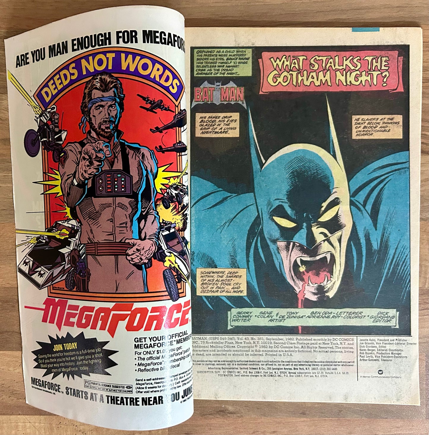 BATMAN #351 [DC COMICS] DIRECT 1982 VF