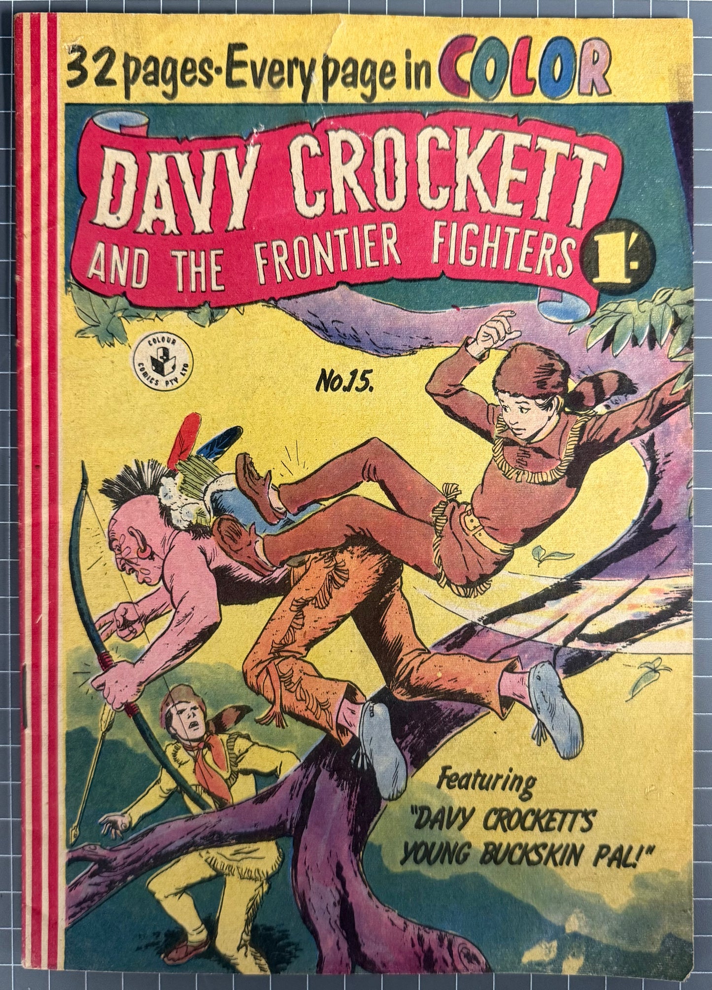 DAVY CROCKETT AND THE FRONTIER FIGHTERS #15 [COLOUR COMICS] AUSTRALIAN 1957