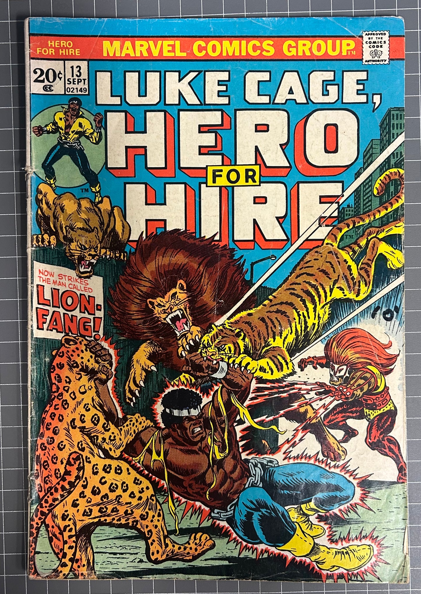 HERO FOR HIRE #13 [MARVEL COMICS] DIRECT 1973 GD/VG