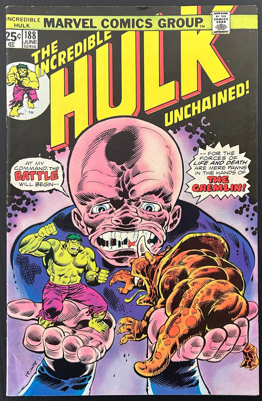 THE INCREDIBLE HULK #188 [MARVEL COMICS] DIRECT 1975 FN+