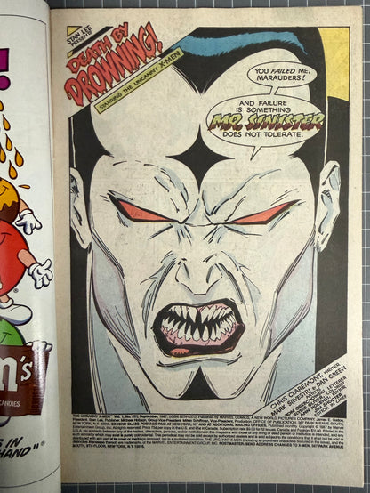 🔑 THE UNCANNY X-MEN #221 (MARVEL) DIRECT COMIC ***1ST MR SINISTER*** 1987 VF-