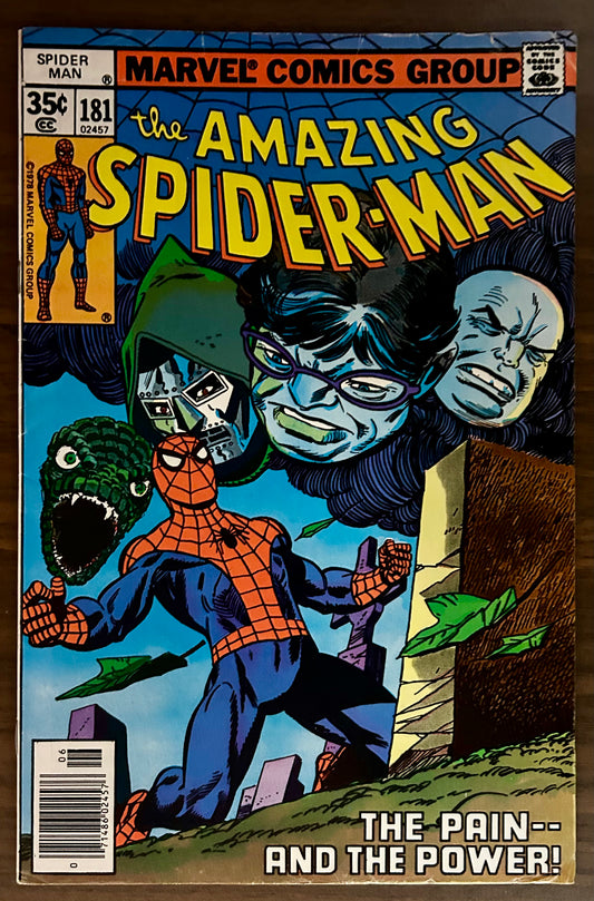 THE AMAZING SPIDER-MAN #181 [MARVEL COMICS] NEWSSTAND 1978 FN/VF