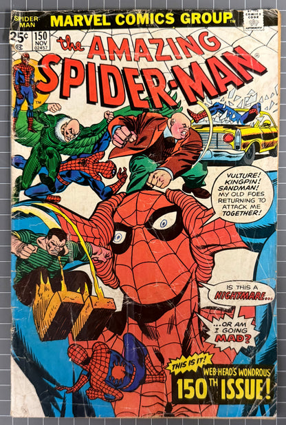 THE AMAZING SPIDER-MAN #150 [MARVEL COMICS] 1975 GD